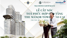 Cất nóc dự án tại thành phố Lào Cai - The Manor Tower